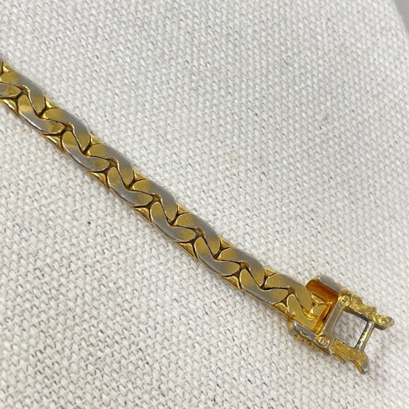 Goldette Link Bracelet Marked Vintage Gold-Tone Chain - Picture 12 of 13